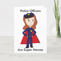 Politieagent Vrouw Super Hero Personaliseer