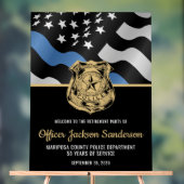 Politieagent wetshandhaving pensioen welkom acryl bord (Neutraal)