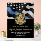 Politieagent wetshandhaving pensioen welkom acryl bord (Huwelijk)