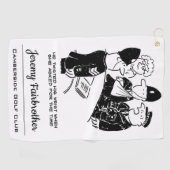 Politieagent wrist Cartoon verwondingen Golfhanddoek (Horizontaal)