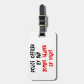 Politieagent Zombie Slayer Bagagelabel (Voorkant verticaal)