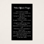 Politieagenten bebidden kaartengedicht met blauwe  visitekaartje (Voorkant)