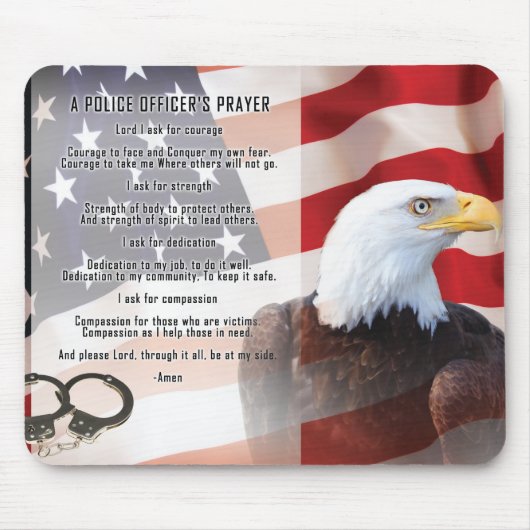 Politieagenten bidden muismat (Voorkant)