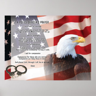 Politieagenten bidden poster