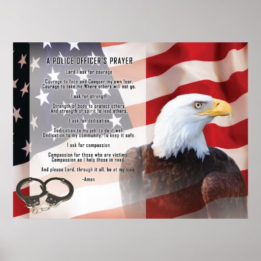 Politieagenten bidden poster (Voorkant)