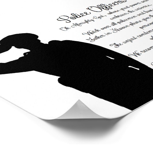 Politieagenten bidden poster (Hoek)