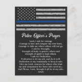 Politieagenten bidden Thin Blue Line Briefkaart (Voorkant)