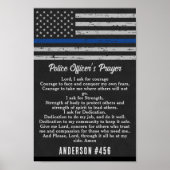 Politieagenten bidden Thin Blue Line Poster (Voorkant)