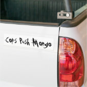 politieagenten duwen mongo bumpersticker (Op Truck)
