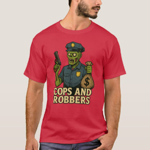 Politieagenten en overvallers Halloween T-shirt
