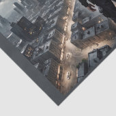 Politieagenten kijken naar de stad om je te besche tissuepapier (Detail)