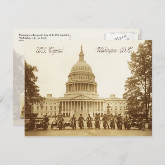 Politieagenten op het Amerikaanse hoofdkwartier Briefkaart (Voorkant / Achterkant)