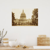 Politieagenten op het Amerikaanse hoofdkwartier Poster (Keuken)