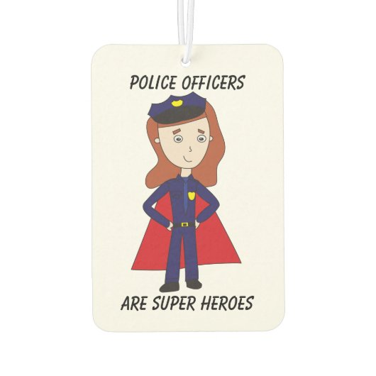 Politieagenten Super Heroes (Vrouw) Luchtverfrisser (Achterkant)