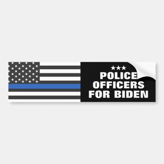 Politieagenten voor de verkiezingen van Biden 2024 Bumpersticker (Voorkant)