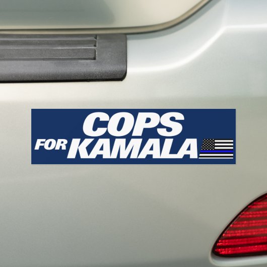 Politieagenten voor Kamala Harris 2024 Bumpersticker (Op auto)