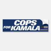 Politieagenten voor Kamala Harris 2024 Bumpersticker (Voorkant)