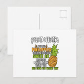 Politieagenten zijn als ananassen. aankondigingskaart (Voorkant / Achterkant)