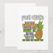 Politieagenten zijn als ananassen. bedankkaart (Voorkant / Achterkant)