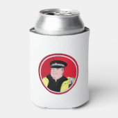 Politieambtenaar Blikjeskoeler (Blikje Voorkant)
