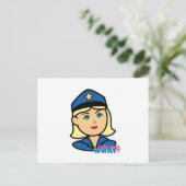 Politieambtenaar Briefkaart (Staand voorkant)