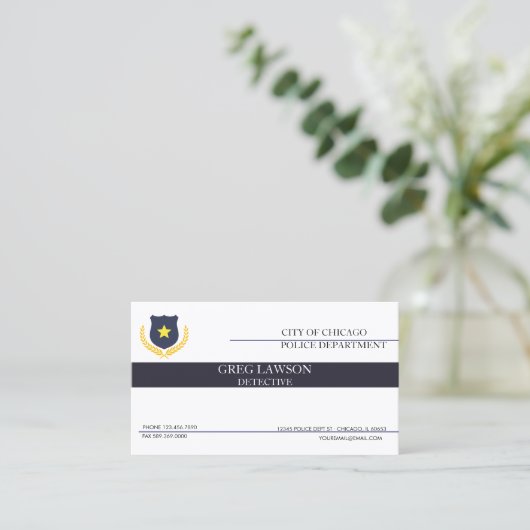 Politieambtenaar | De vlag van de politie van de T Visitekaartje (Staand voorkant)