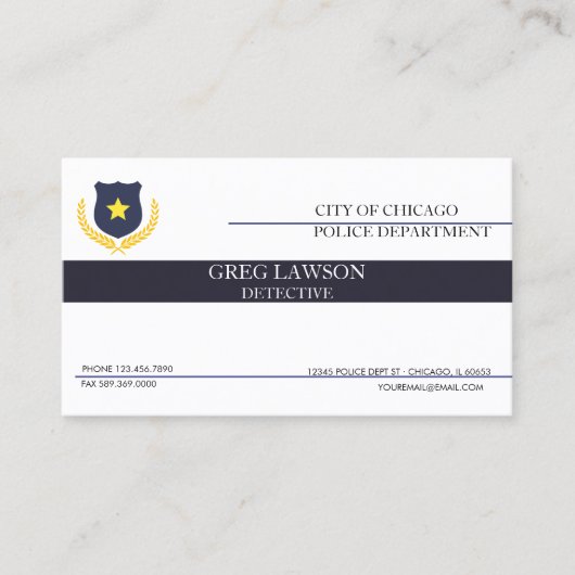 Politieambtenaar | De vlag van de politie van de T Visitekaartje (Voorkant)