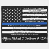 Politieambtenaar gepersonaliseerde rechtshandhavin fleece deken (Voorkant (Horizontaal))