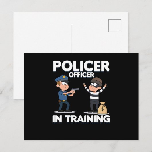 Politieambtenaar in opleiding politieman Cop Cadef Briefkaart (Voorkant / Achterkant)