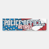 Politieambtenaar in ruste bumpersticker (Voorkant)
