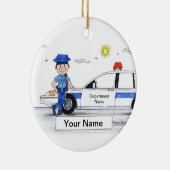 Politieambtenaar - Mannelijk Keramisch Ornament (Rechts)