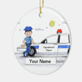 Politieambtenaar - Mannelijk Keramisch Ornament (Links)