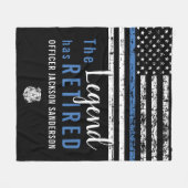 Politieambtenaar met bevoegdheid tot terugbetaling fleece deken (Voorkant (Horizontaal))