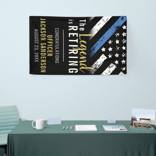 Politieambtenaar met bevoegdheid tot terugbetaling spandoek (Beurs)