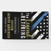 Politieambtenaar met bevoegdheid tot terugbetaling spandoek (Horizontaal)