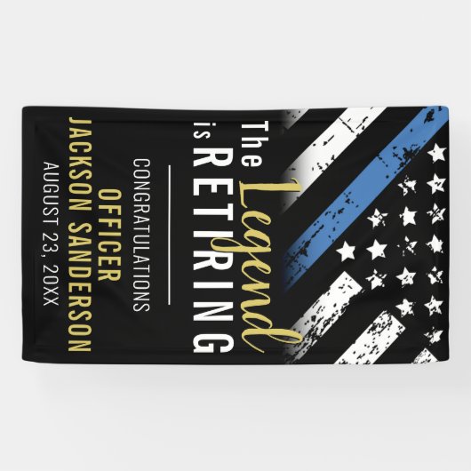 Politieambtenaar met bevoegdheid tot terugbetaling spandoek (Horizontaal)