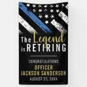 Politieambtenaar met bevoegdheid tot terugbetaling spandoek (Verticaal)