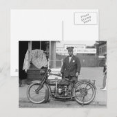 Politieambtenaar motorfiets, 1924 briefkaart (Voorkant / Achterkant)