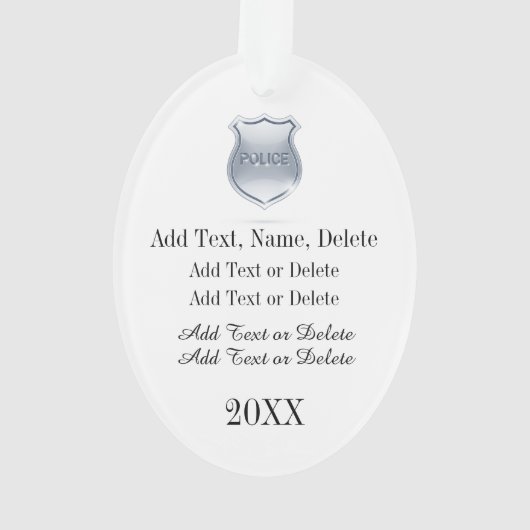 Politieambtenaar Ornament (achterkant)