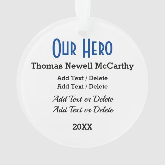 Politieambtenaar Ornament (achterkant)