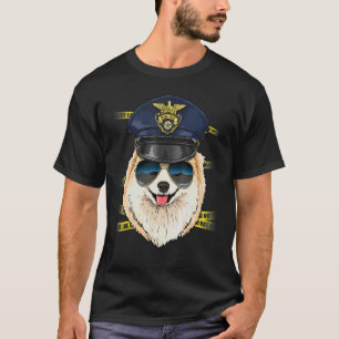 Politieambtenaar Pommeren Cop Crime Scene K9 Pom D T-shirt