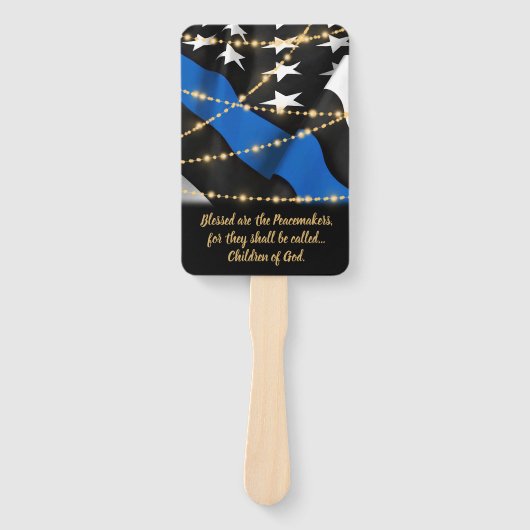 Politieambtenaar Prayer Law Enforcement Afstuderen Handwaaier (Voorkant)