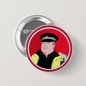 Politieambtenaar Ronde Button 5,7 Cm (Voorkant /achterkant)