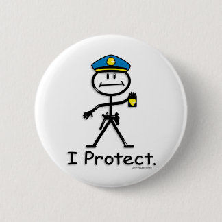 Politieambtenaar Ronde Button 5,7 Cm