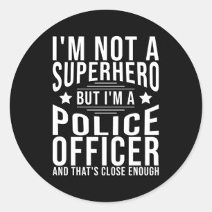 Politieambtenaar Ronde Sticker