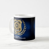 Politieambtenaar schild gepersonaliseerd koffiemok (Voorkant links)