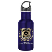 Politieambtenaar schild gepersonaliseerd waterfles  (Voorkant)