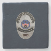 Politieambtenaar Stenen Onderzetter (Voorkant)