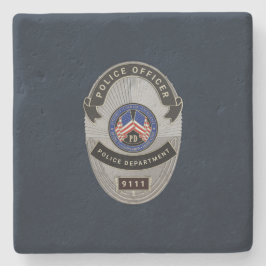 Politieambtenaar Stenen Onderzetter