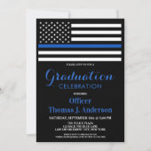 Politieambtenaar van de Thin Blue Line Afstuderen  Kaart (Voorkant)